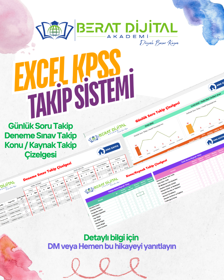 KPSS 90 Günlük Program + Excel Takip Sistemi