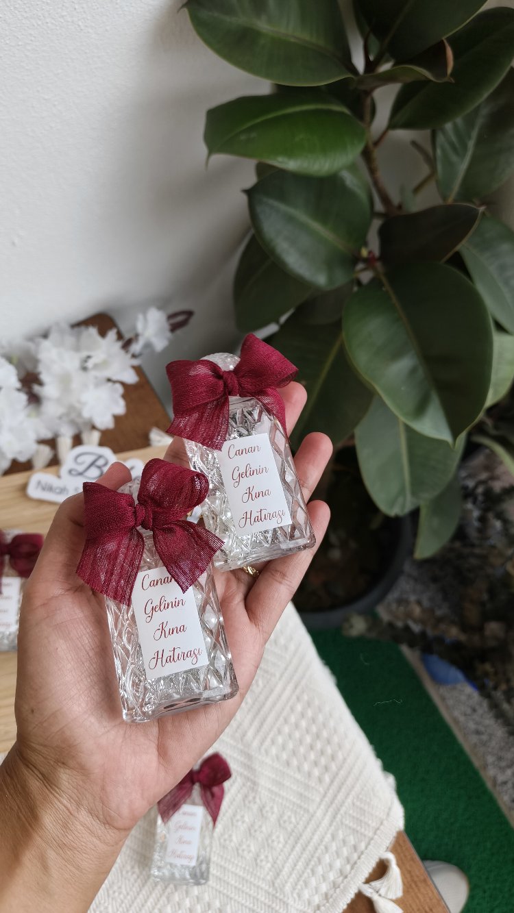 Kına hediyelik / Plastik şişe simli kolanya hediyelik