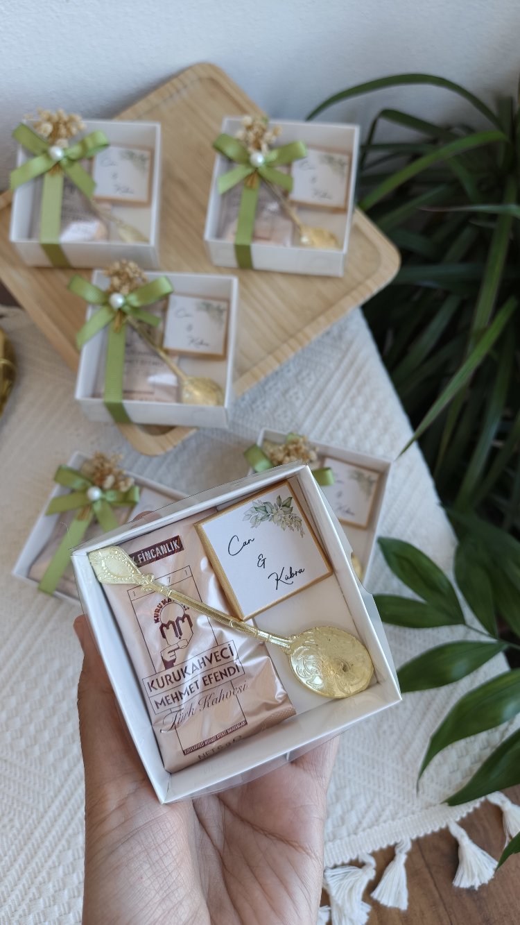 Kahve, kaşık çikolata hediyesi / Söz / Nişan/ Nikah hediyesi