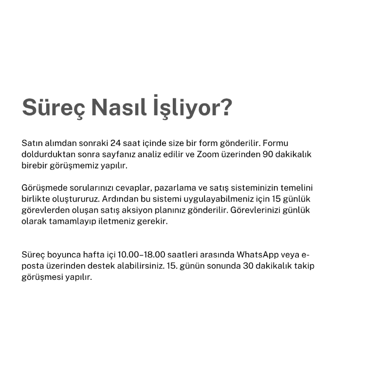Pazarlama ve Satış Danışmanlığı