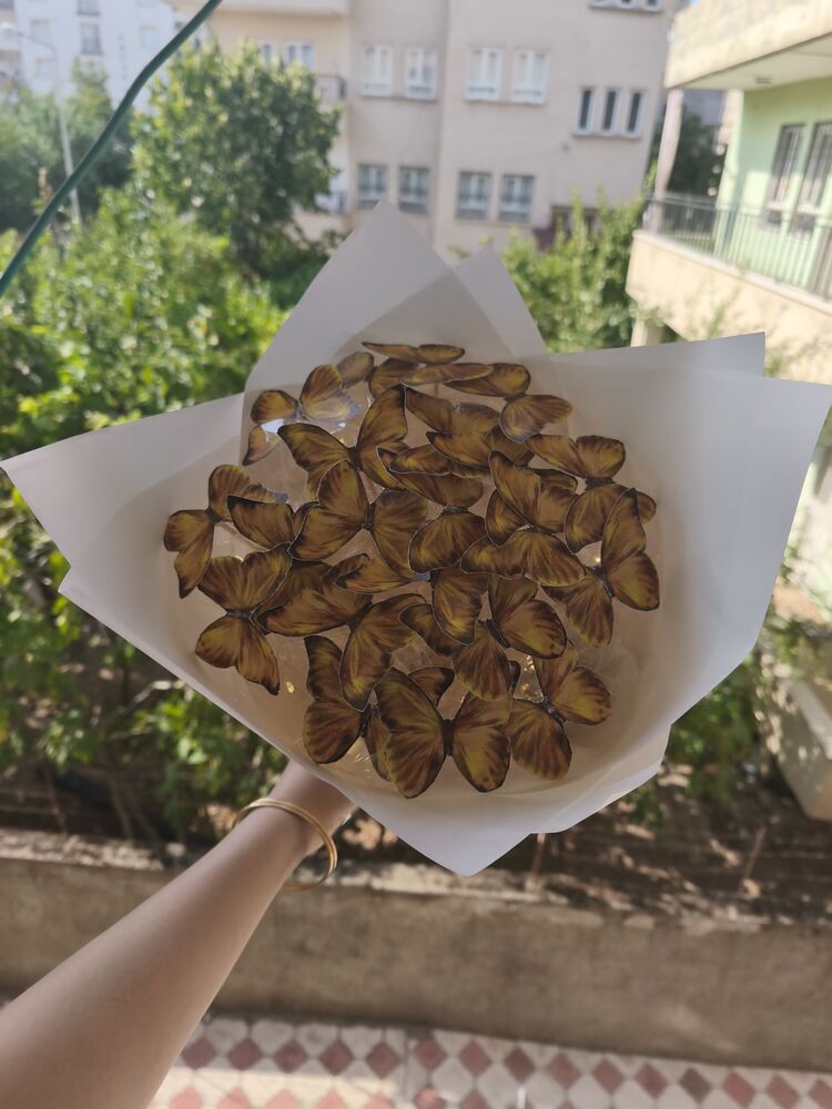 LED'li kelebek buketi