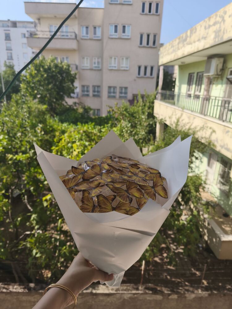 LED'li kelebek buketi