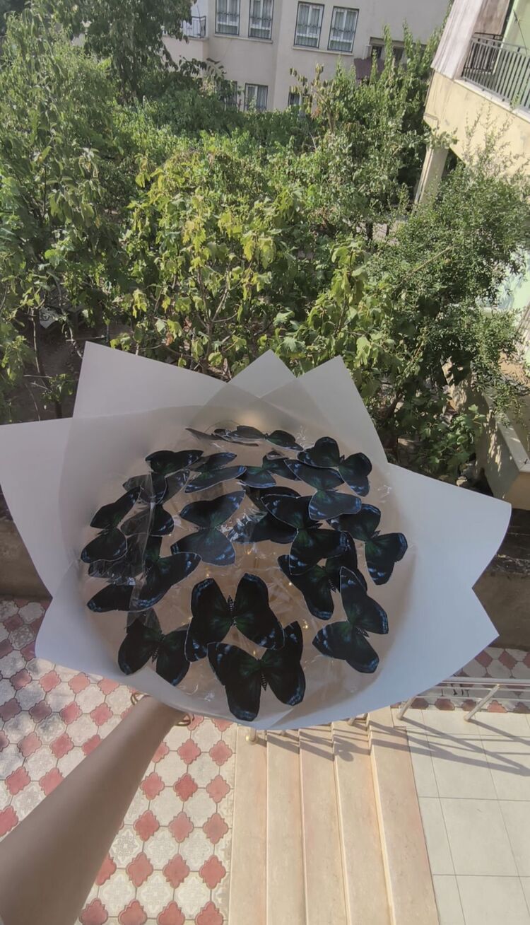 LED'li kelebek buketi
