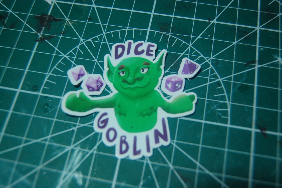 Su Geçirmez Dice Goblin Sticker