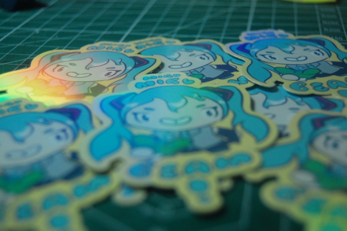 HOLOGRAFİK Su Geçirmez Miku Beam Sticker