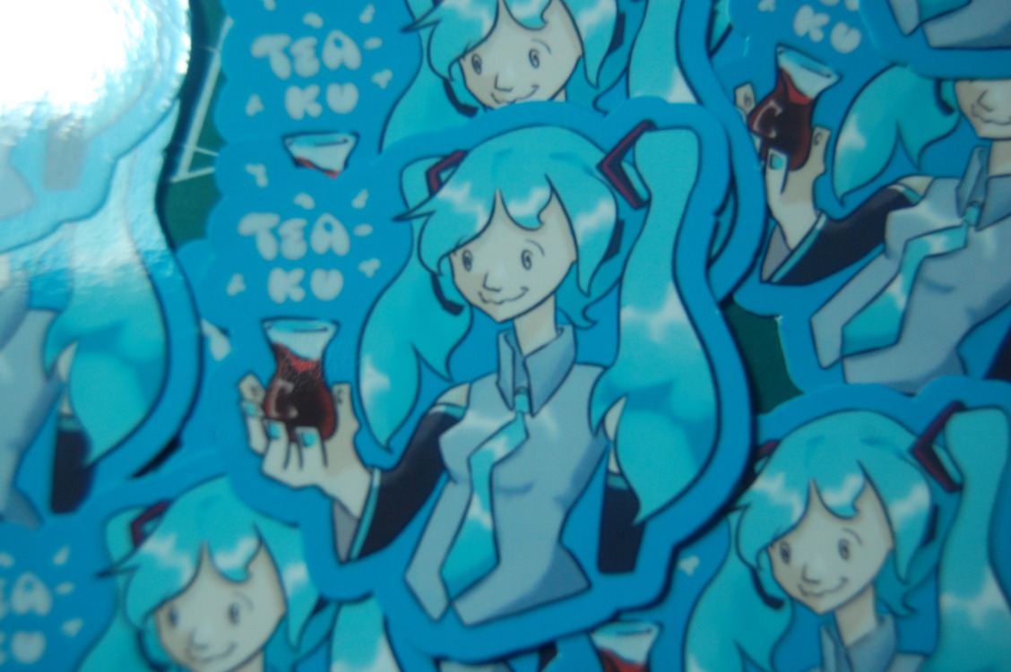 Su Geçirmez Hatsune Tea-ku Sticker