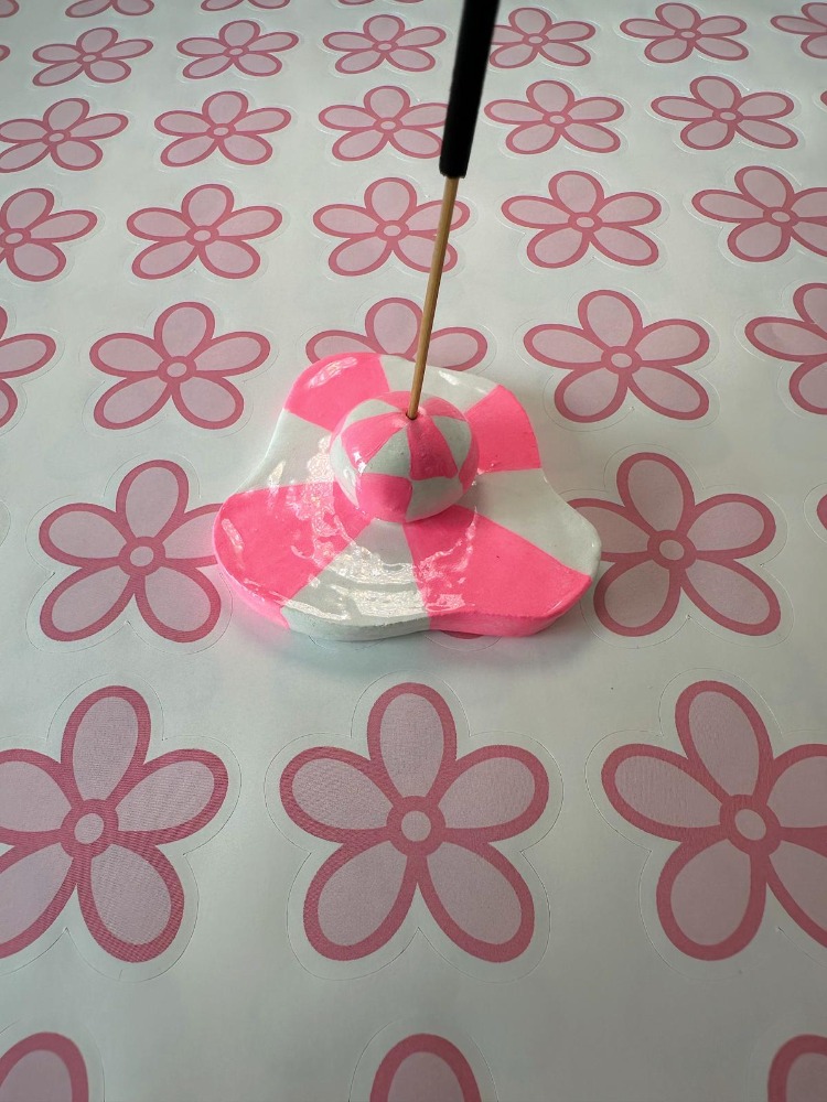 Handmade Pink Incense Holder