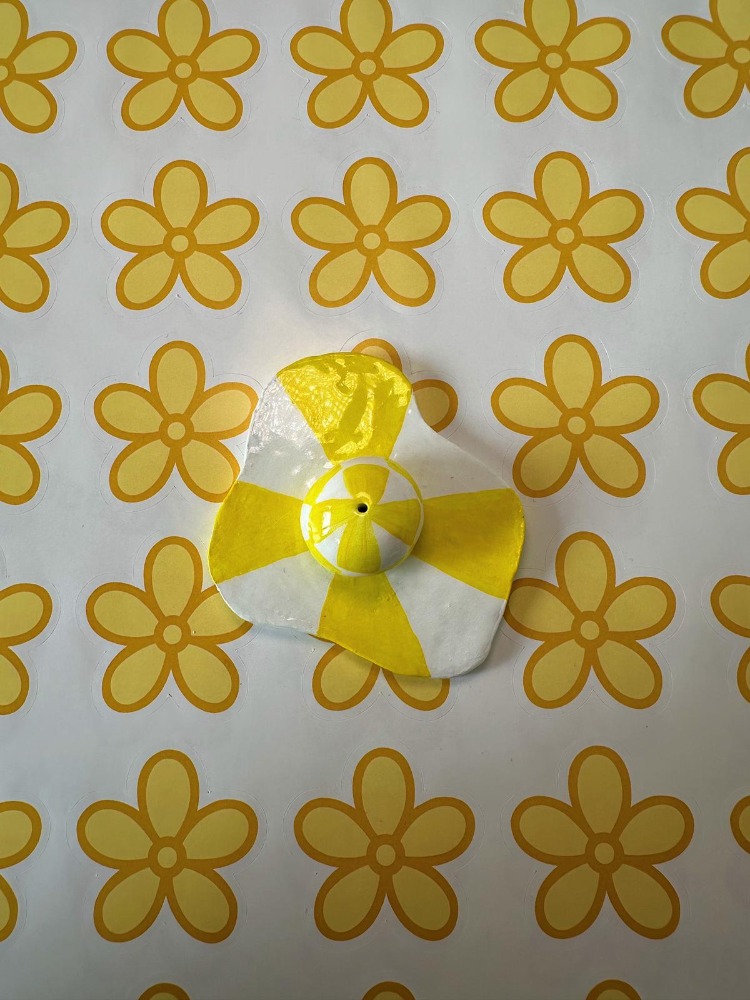 Handmade Yellow Incense Holder