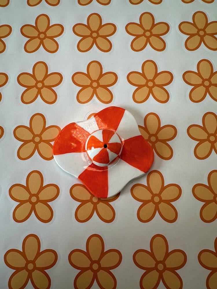 Handmade Orange Incense Holder