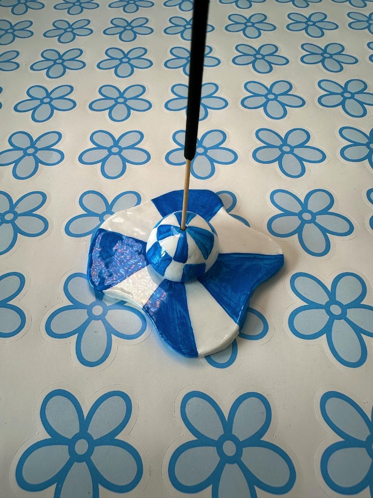 Handmade Blue Incense Holder