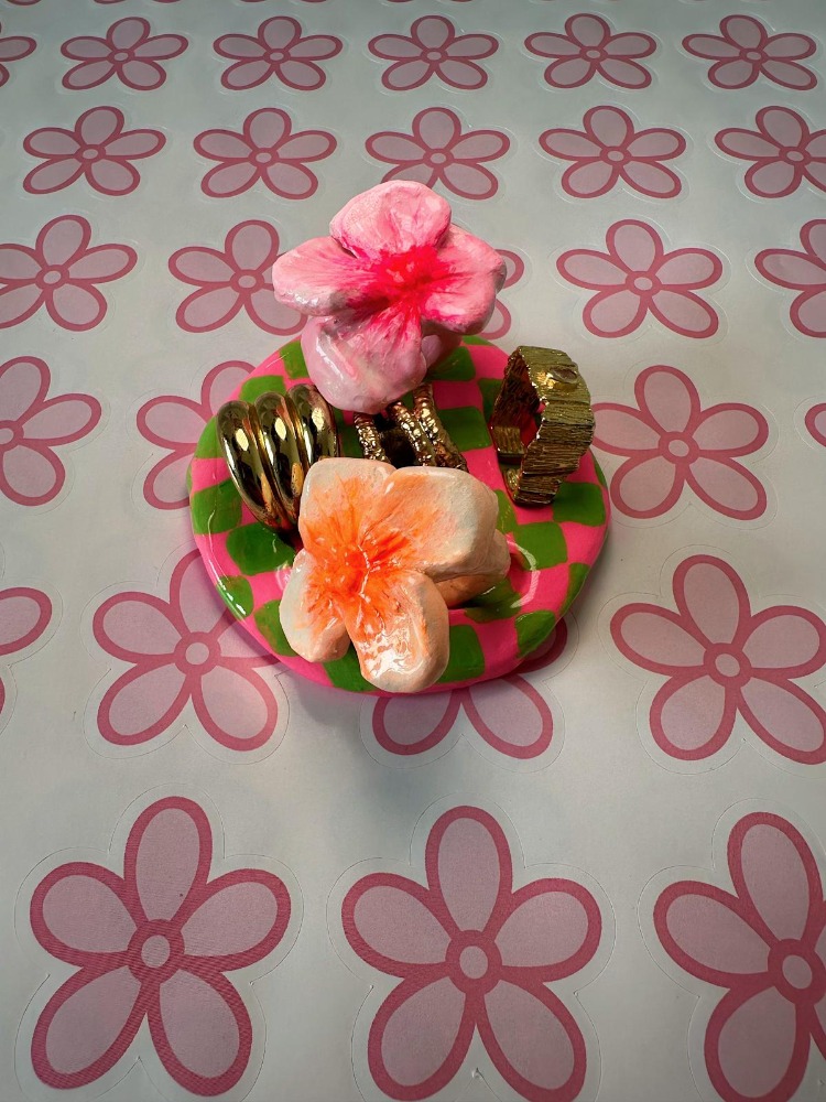Handmade Green Ring Holder
