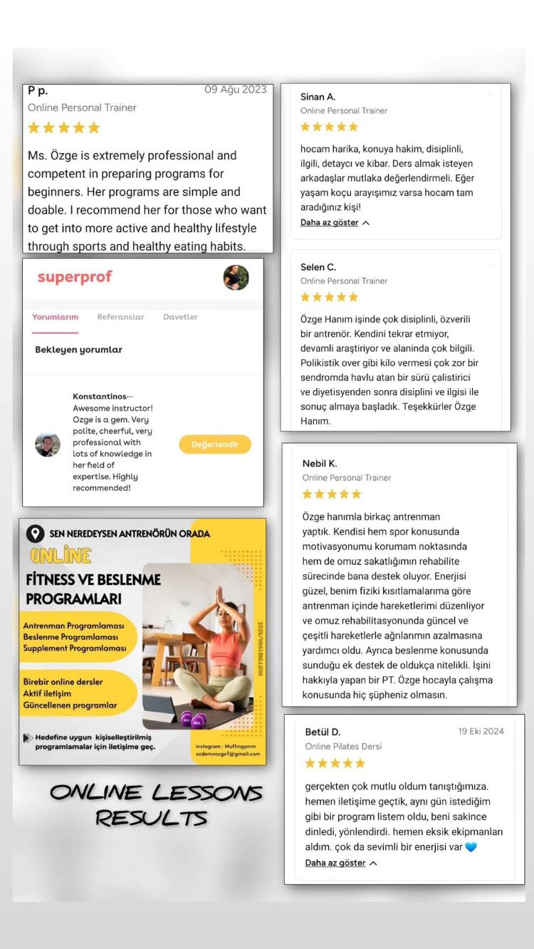 ÖZGE HOCANIN KİŞİYE ÖZEL ANTRENMAN & BESLENME PAKETİ