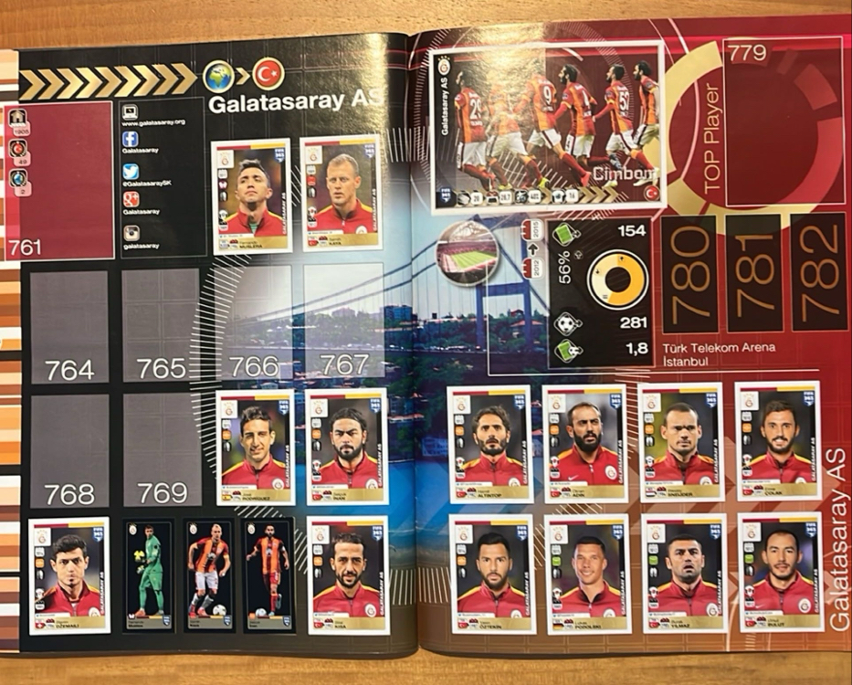 2016 Panini Fifa 365 sticker albümü