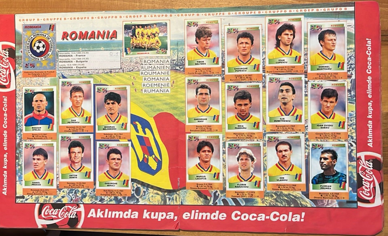 Hami Mandıralı imzalı Panini Euro 96 sticker çıkartma albüm