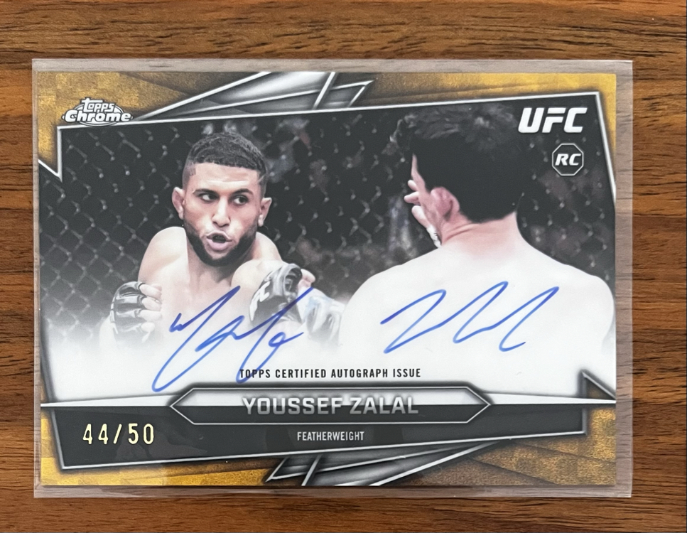 Youssef Zalal /50 imzalı Topps UFC kart