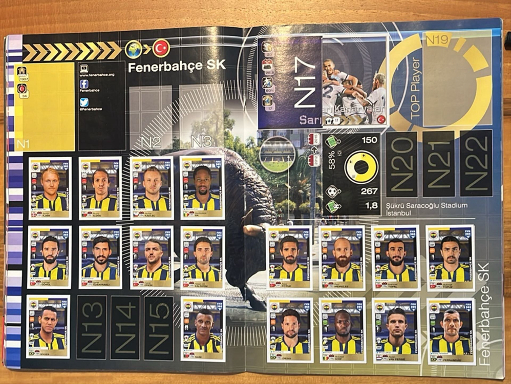 2016 Panini Fifa 365 sticker albümü