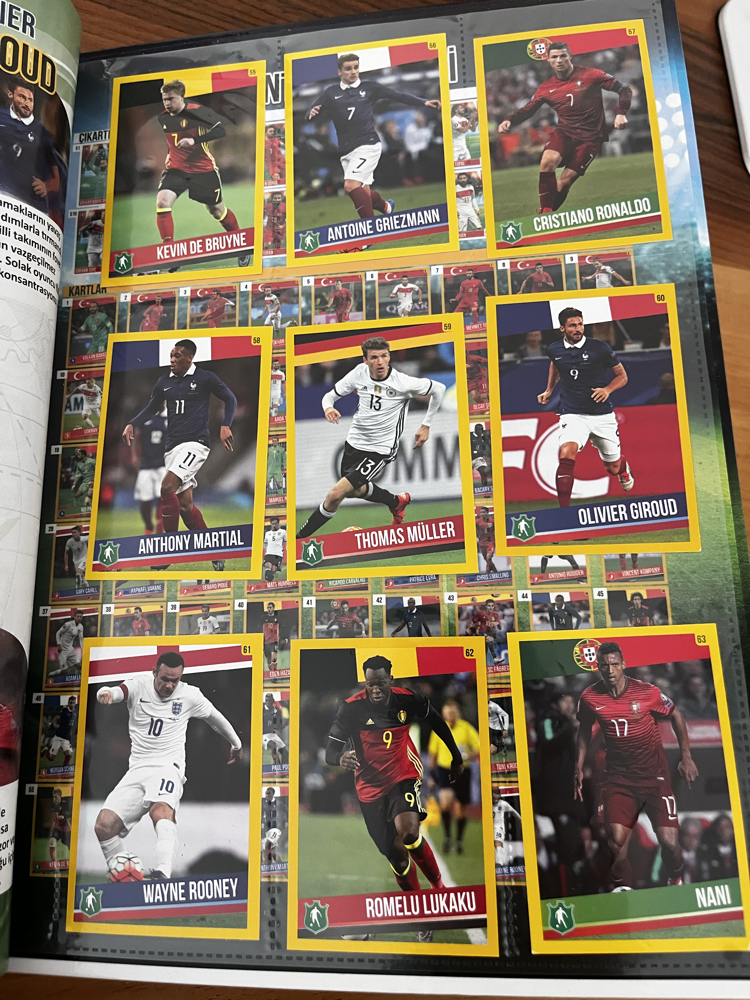2016 Panini Superstars Full Set Çıkartma Albüm