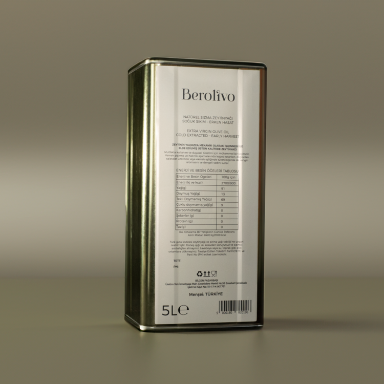 5L Natürel Sızma Zeytinyağı, erken hasat