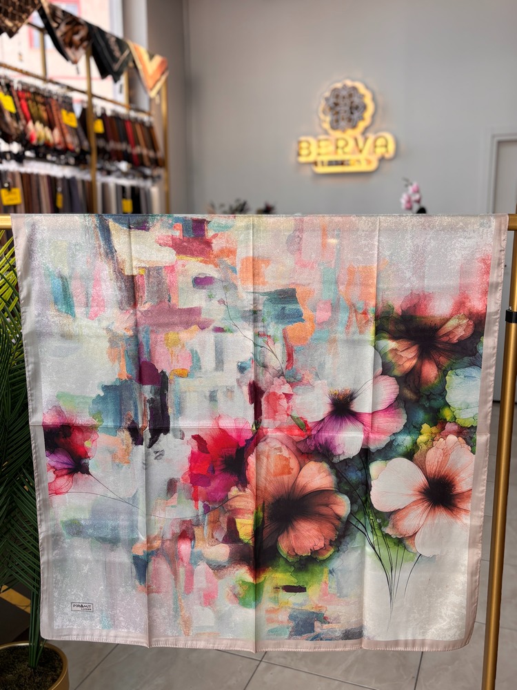 Rüya Bahçesi Desen Kristal Eşarp (8 RENK) 1009