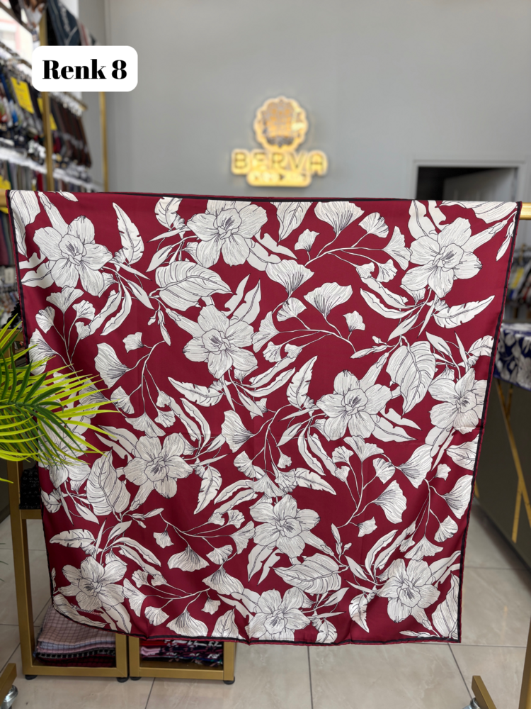 PİRAMİT Hatmi Çiçek Desen Rayon Eşarp (12 RENK) 1056