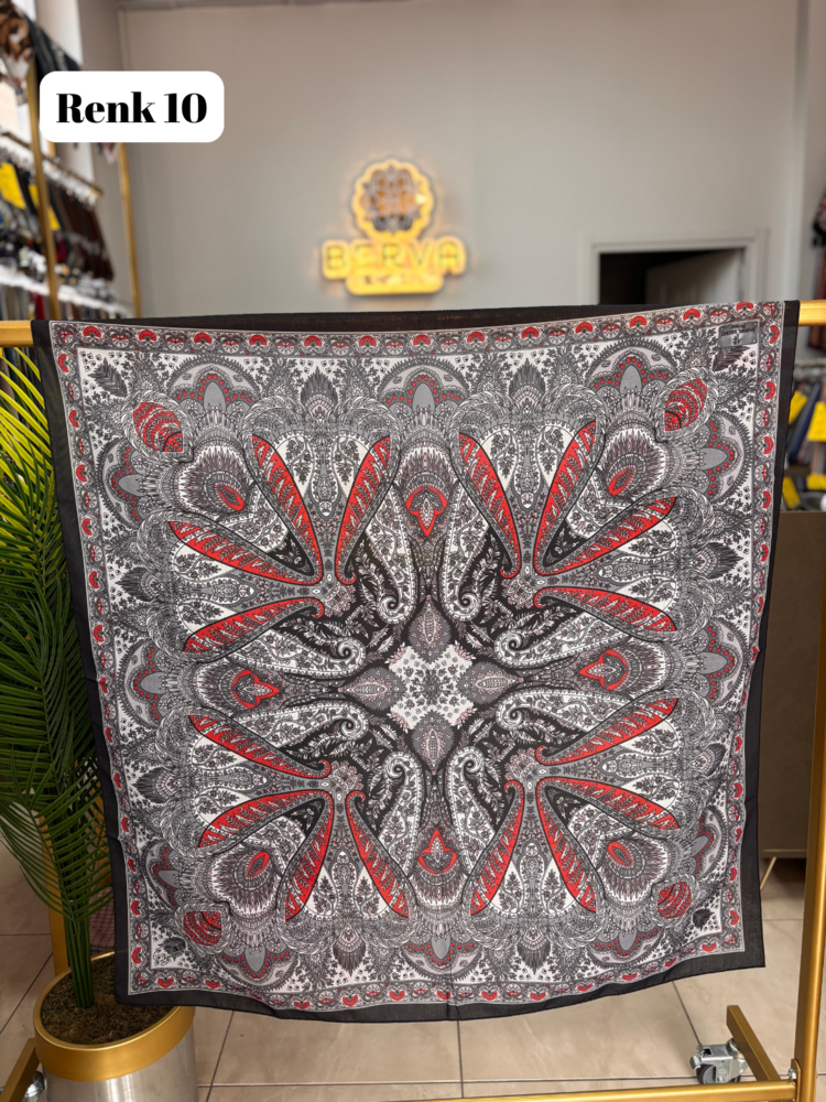Etnik Desen Soft Eşarp 2 (15 RENK) 1052
