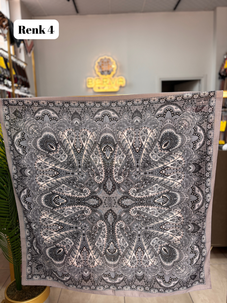 Etnik Desen Soft Eşarp 2 (15 RENK) 1052