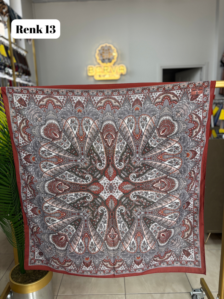 Etnik Desen Soft Eşarp 2 (15 RENK) 1052