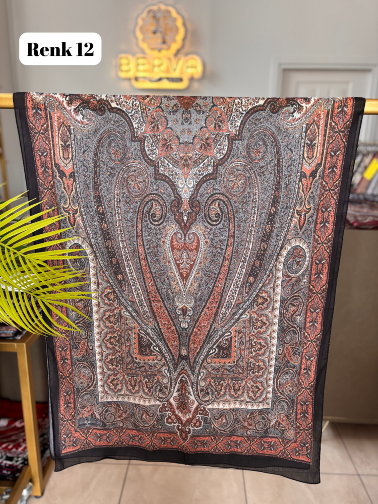 Etnik Desenli Soft Şal 6 (20 RENK) 1061