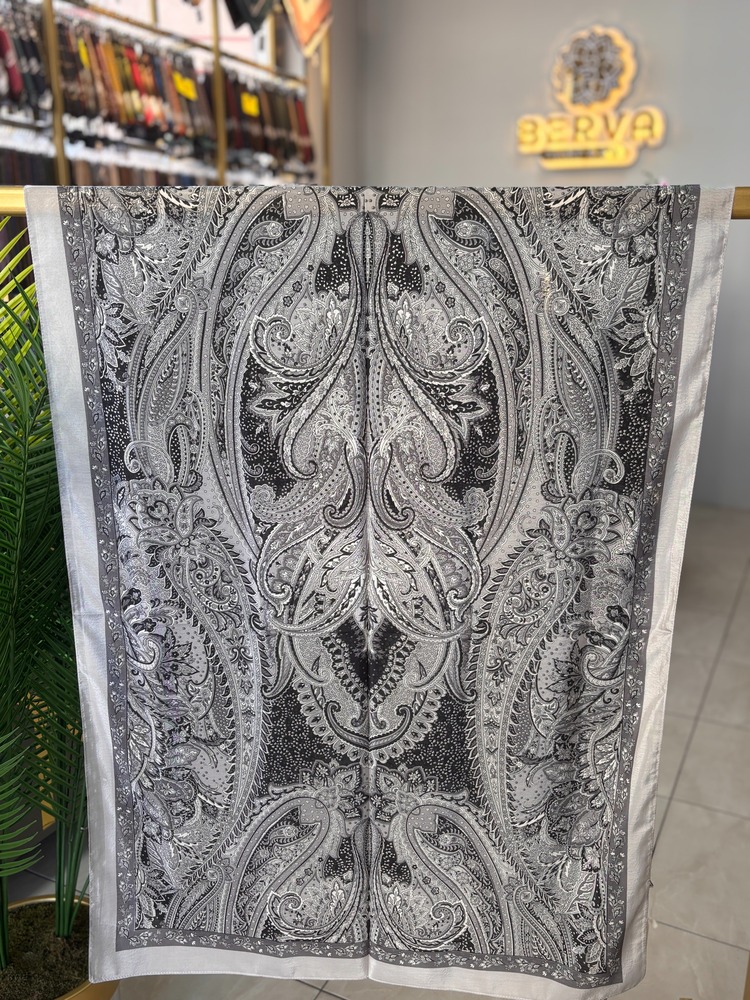 Hint İpek Etnik Desen Vual İpek Şal (7 RENK) 1029