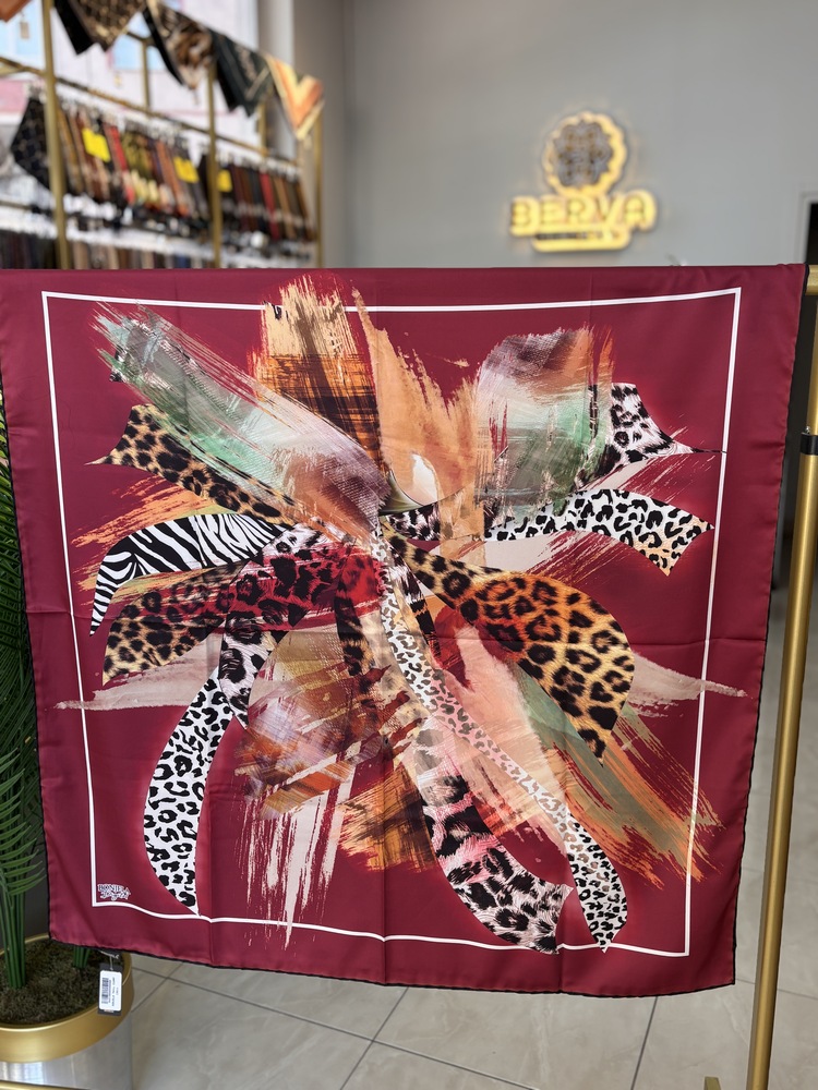 Wild Brush Desen Tivil Eşarp (5 RENK) 1006