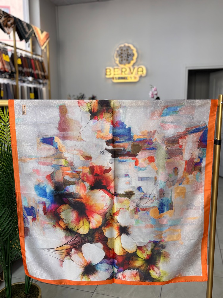 Rüya Bahçesi Desen Kristal Eşarp (8 RENK) 1009
