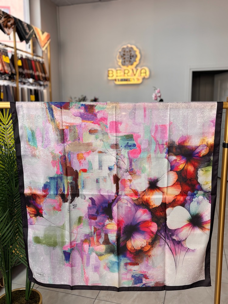 Rüya Bahçesi Desen Kristal Eşarp (8 RENK) 1009