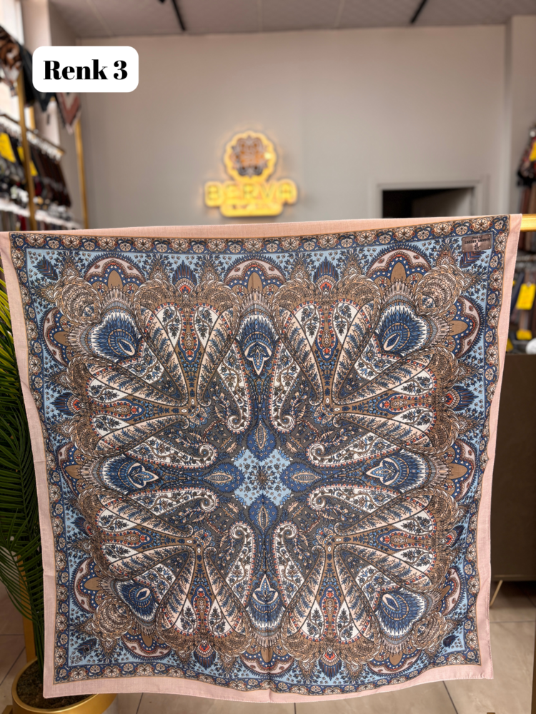 Etnik Desen Soft Eşarp 2 (15 RENK) 1052