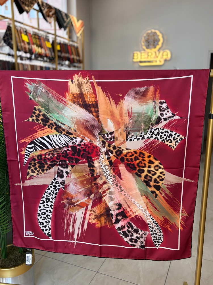 Wild Brush Desen Tivil Eşarp (5 RENK) 1006