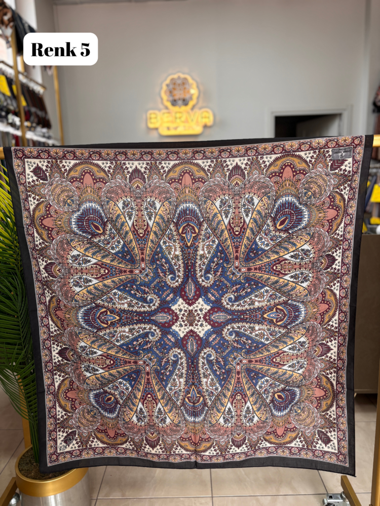 Etnik Desen Soft Eşarp 2 (15 RENK) 1052