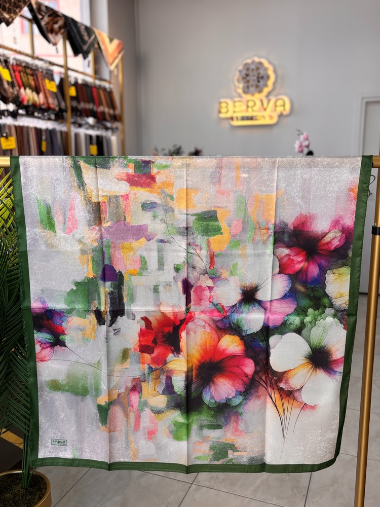 Rüya Bahçesi Desen Kristal Eşarp (8 RENK) 1009