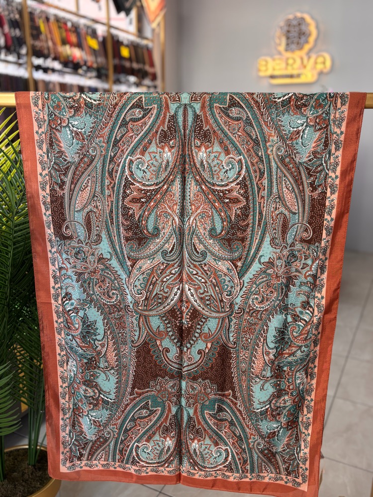 Hint İpek Etnik Desen Vual İpek Şal (7 RENK) 1029