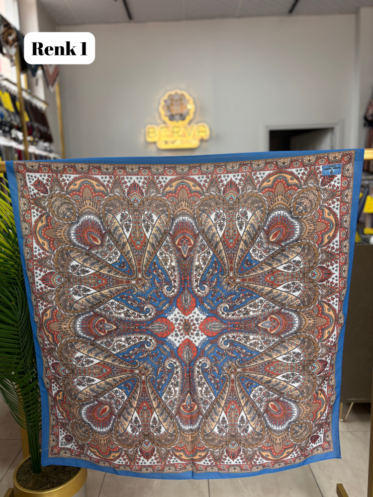 Etnik Desen Soft Eşarp 2 (15 RENK) 1052