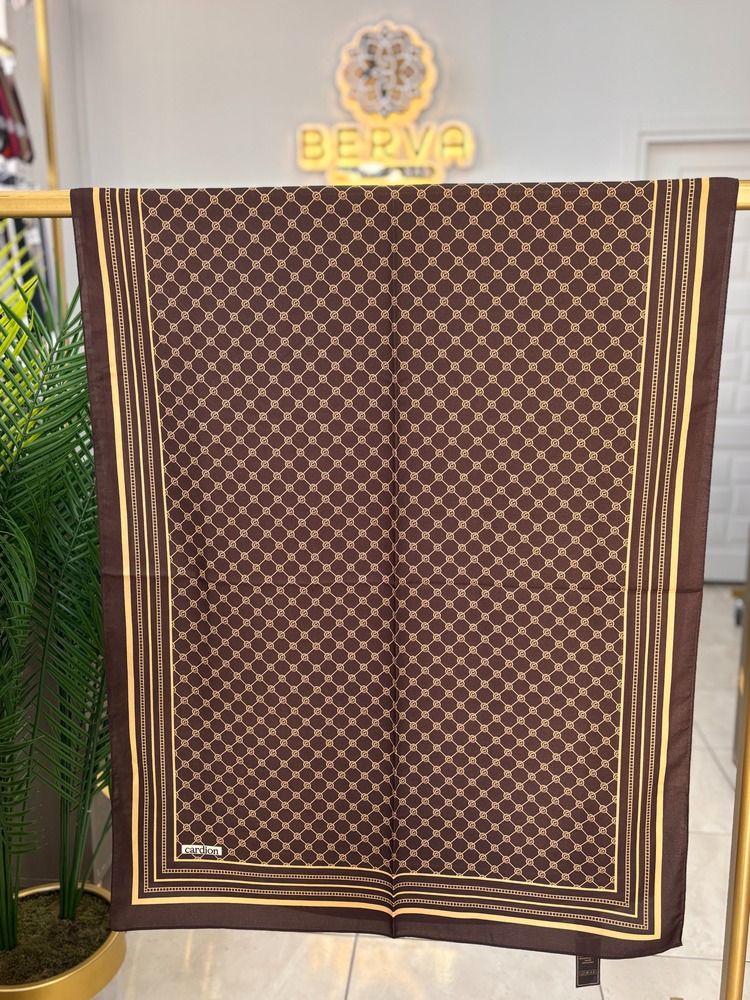 CARDİON Monogram Diji Medine İpeği Şal (11 RENK) 1036