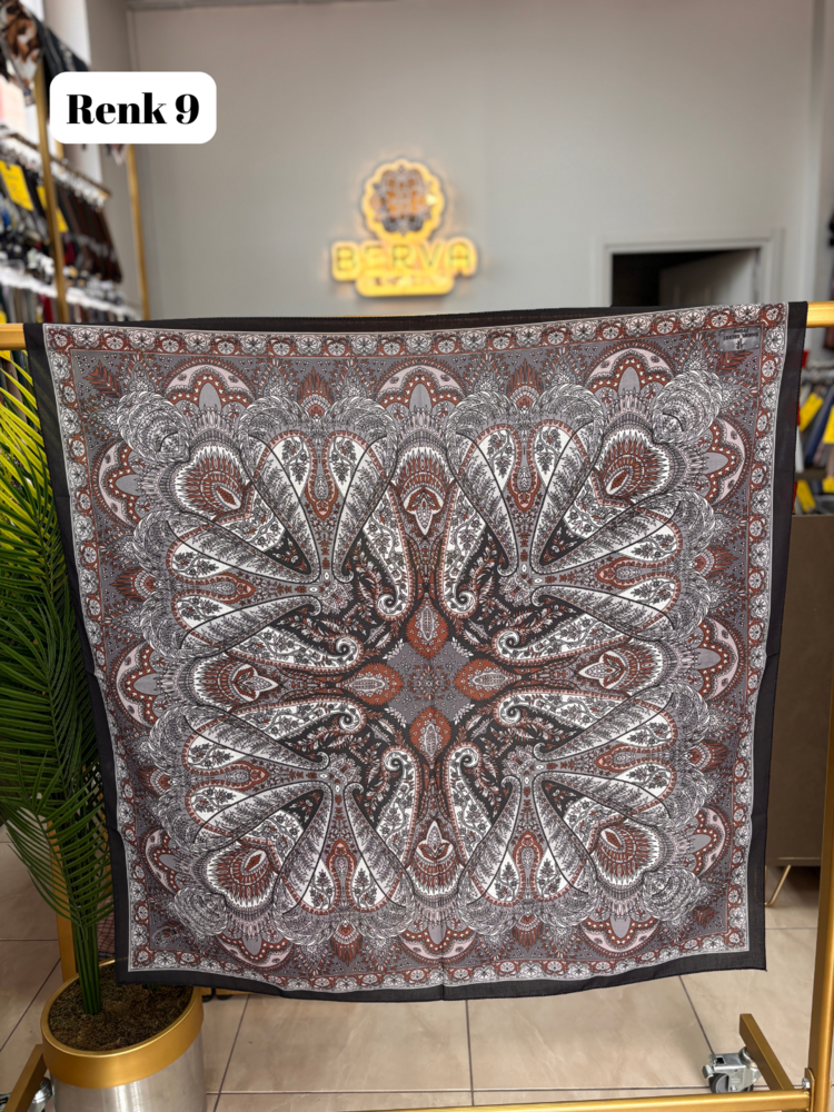 Etnik Desen Soft Eşarp 2 (15 RENK) 1052