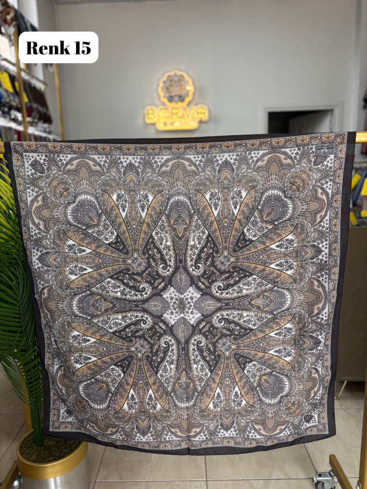 Etnik Desen Soft Eşarp 2 (15 RENK) 1052