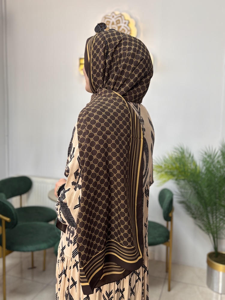 CARDİON Monogram Diji Medine İpeği Şal (11 RENK) 1036