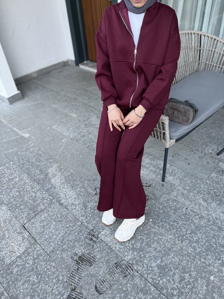 Oysh Kumaş Bordo Takım