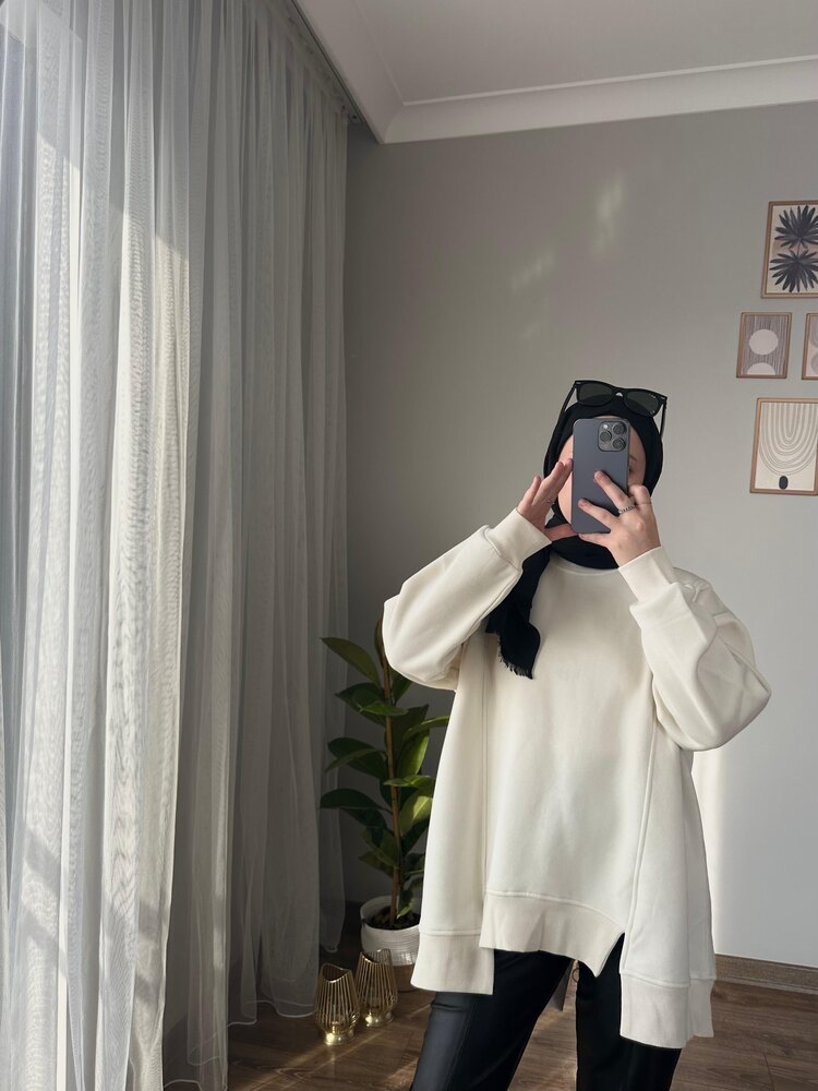 Fermuar detaylı sweat