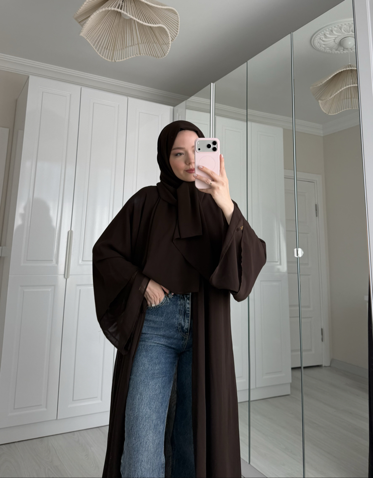 premium abaya Kahve 