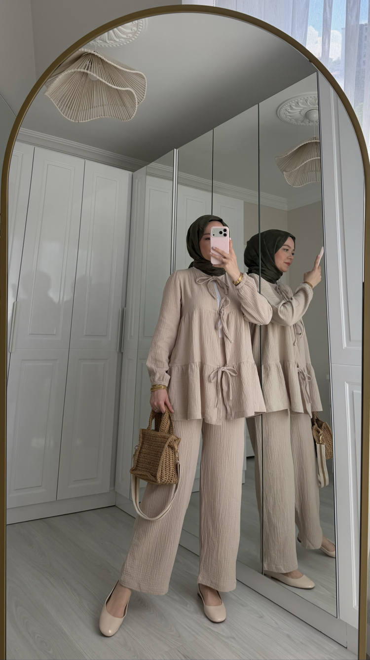 Müslin takım camel