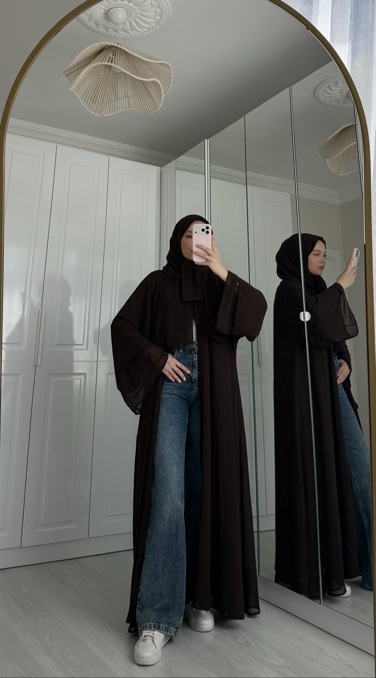 premium abaya Kahve 