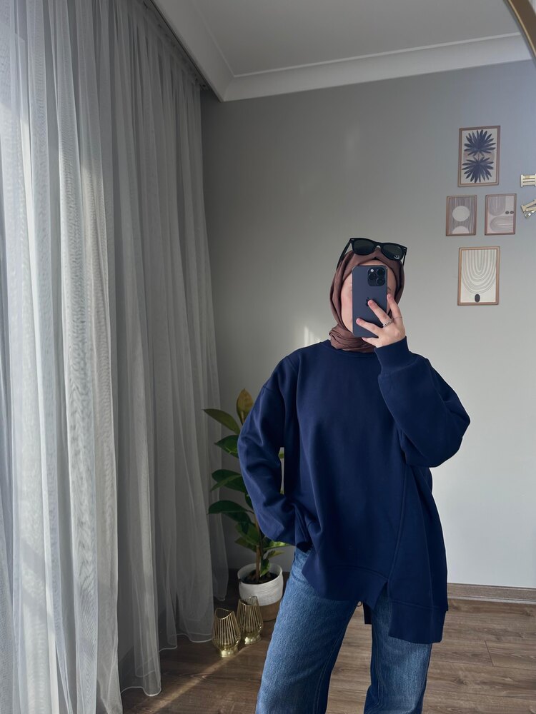 Fermuar detaylı sweat