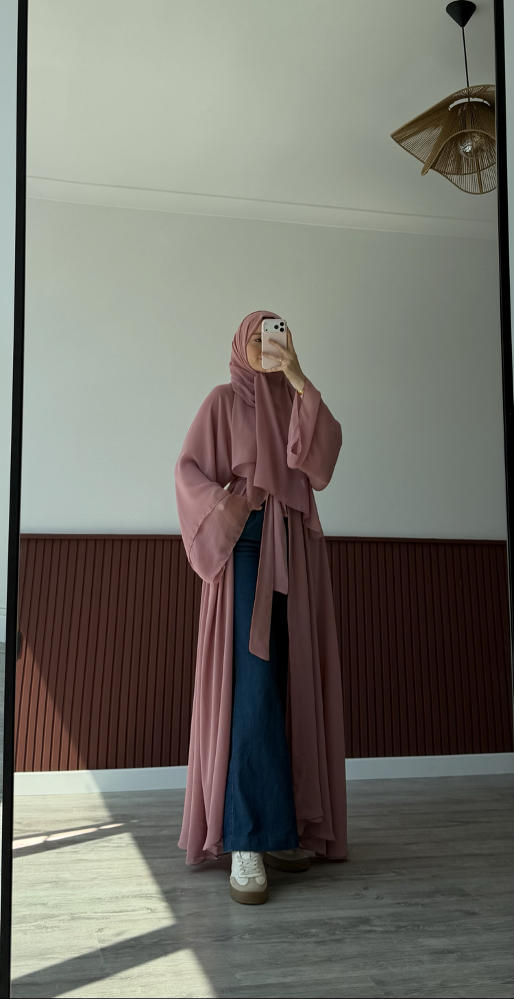 premium abaya pembe