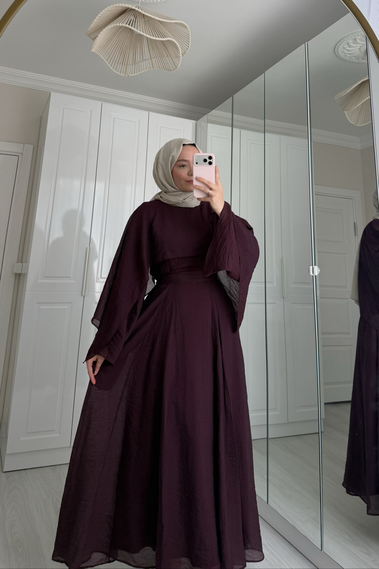 Marya elbise bordo